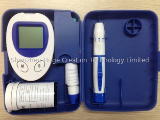 China Metro de la glucosa de la diabetes de la sangre del paquete de la caja de color con la tira de prueba 25pcs proveedor
