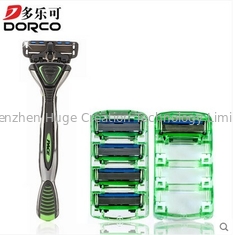 China La maquinilla de afeitar de  de 6 cuchillas para afeitar, establece el paso de 6 cartuchos de lubricante azules de la maquinilla de afeitar de la tira proveedor